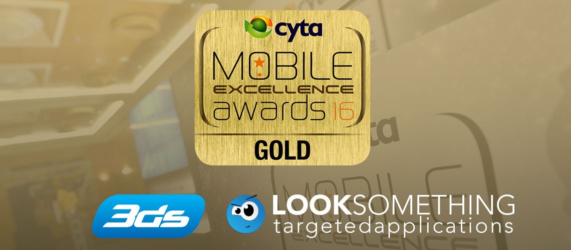 Gold Award 2016 for Mobile Excellence,awarded to Looksomething