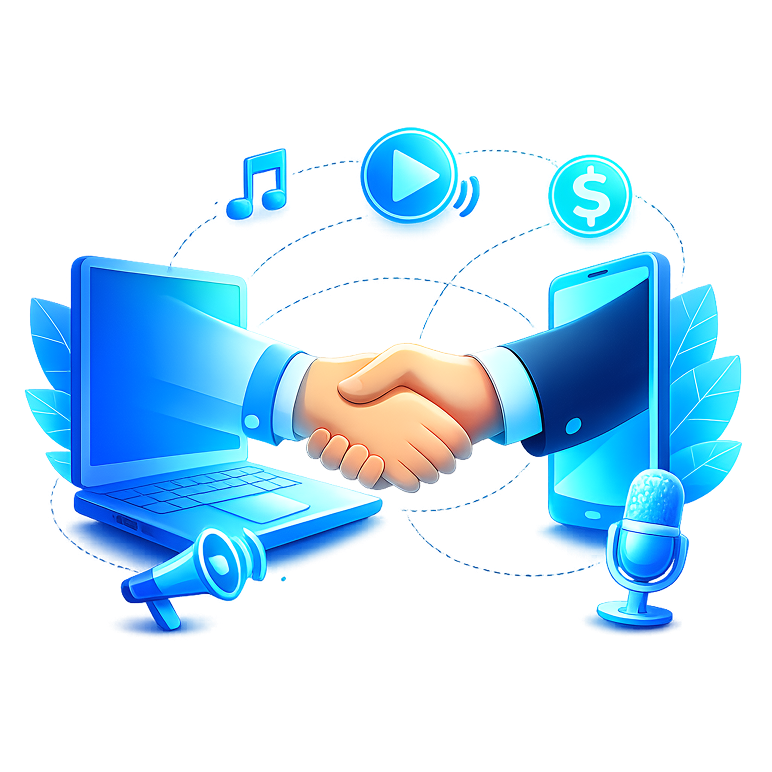 Illustration of a handshake symbolizing guaranteed reseller benefits